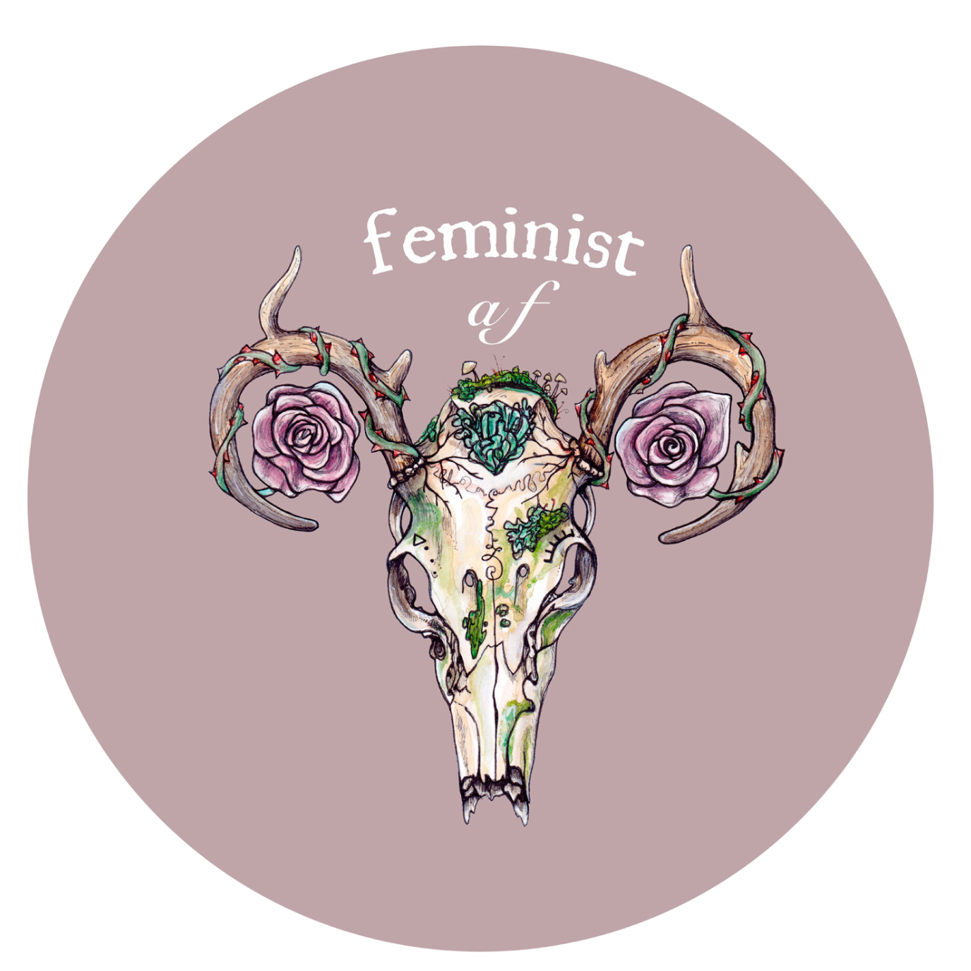 Feminist AF: mixed media, 2017