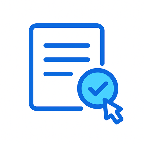 Medical email icon with a cross symbol and a checkmark