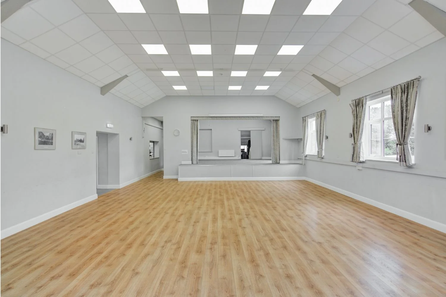 Village hall with stage