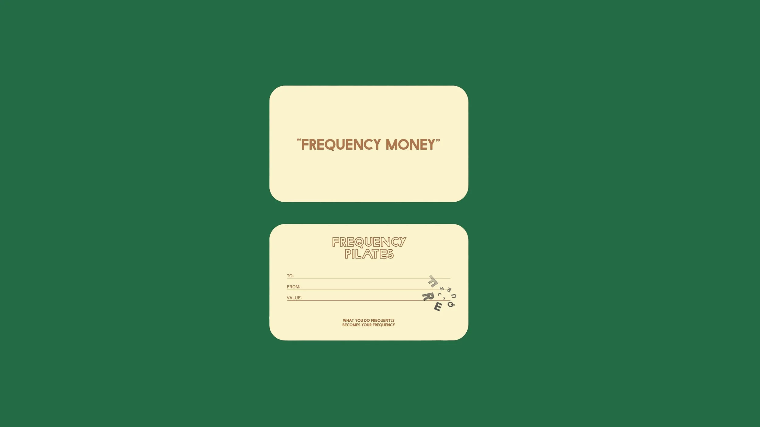 Frequency Pilates gift card for reformer Pilates classes in Lisbon – a thoughtful wellness gift focused on strength, balance, and intentional movement.
