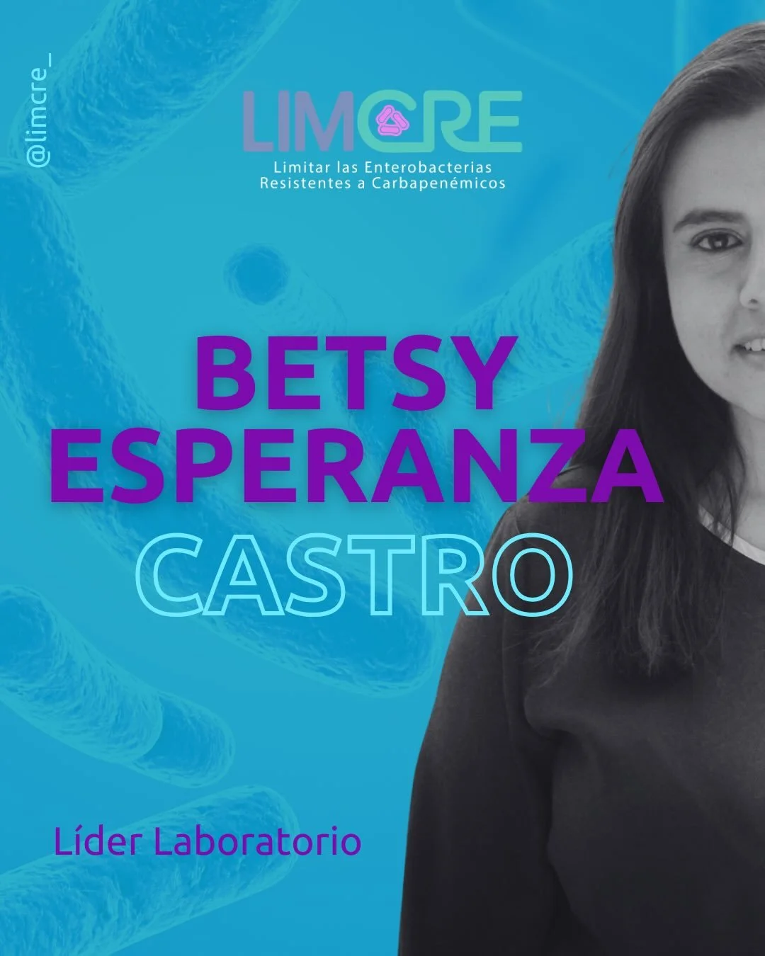 Hoy presentamos a la Dra. Betsy Castro, bacteri&oacute;loga y l&iacute;der del componente de laboratorio de nuestro proyecto 🔬🦠.
Su experiencia en vigilancia de pat&oacute;genos multirresistentes ser&aacute; clave para fortalecer la capacidad diagn