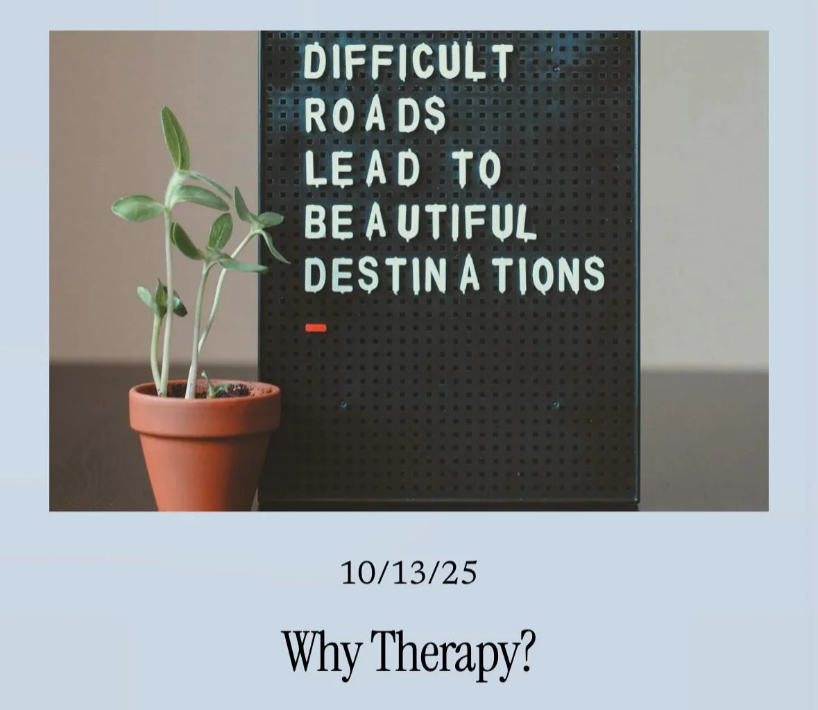 Check out my October blog post on my website: π Link in bio! #whytherapy #mentalhealthmatters