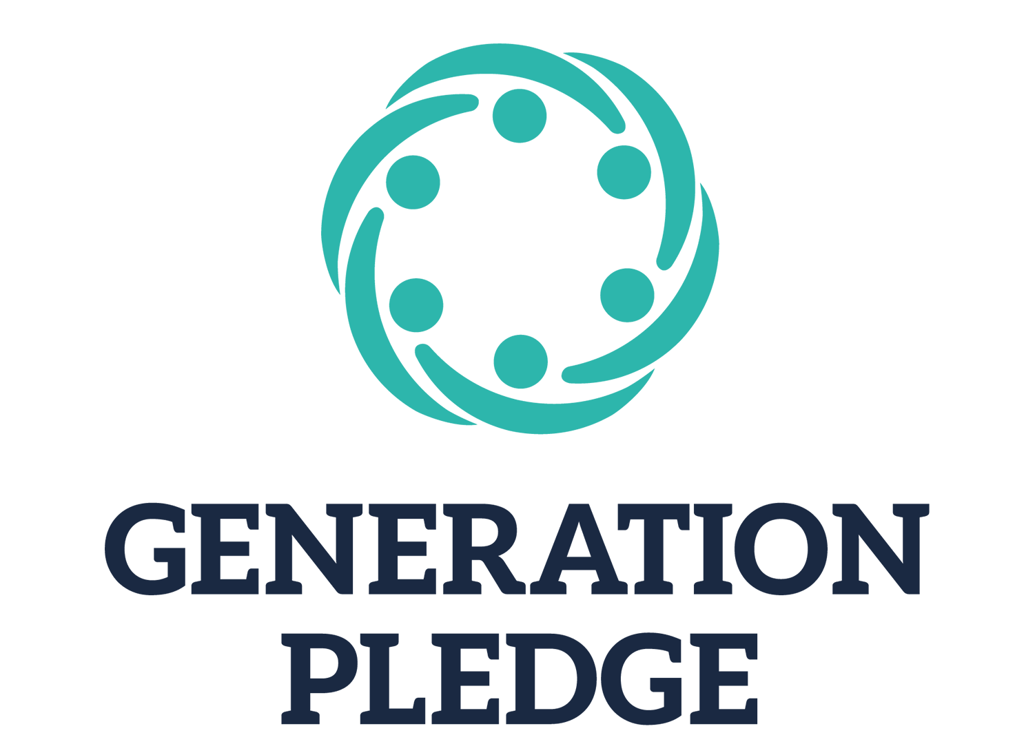 A logo featuring interconnected circles forming a ring with the words 'Generation Pledge' below.