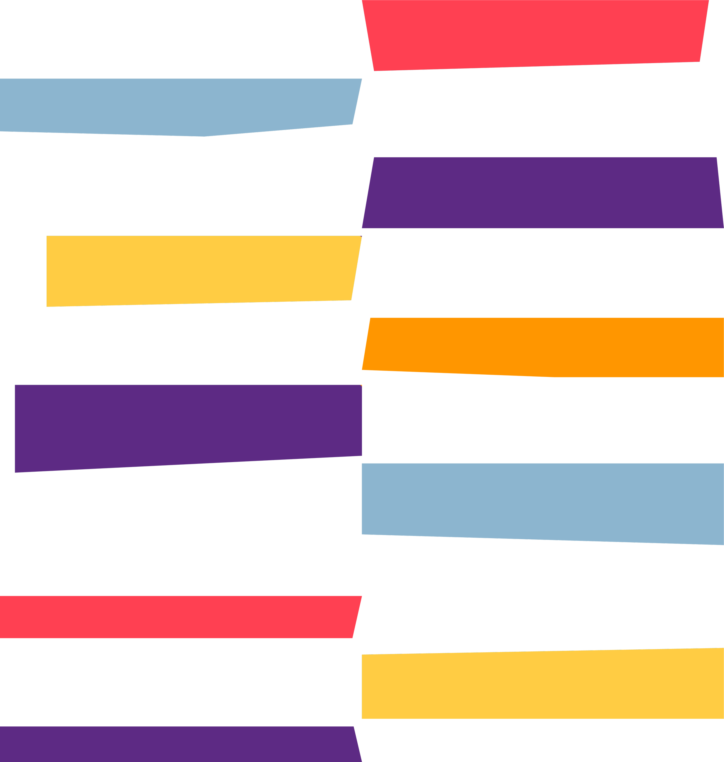 A colorful pie chart divided into eight segments with labels in black text, each segment in a different color, illustrating various categories or data points.