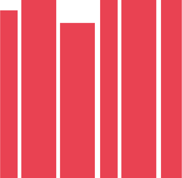 Illustration of a tall red building with multiple rectangular windows.