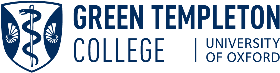 Green Templeton College logo with a shield featuring a caduceus symbol and the text 'Green Templeton College | University of Oxford'.