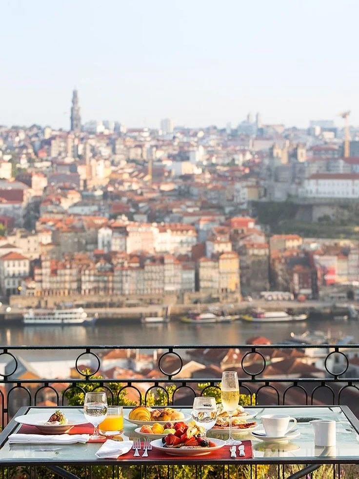 The best views over Porto and the Douro River unfold from a hilltop retreat in the historic wine cellar district.

The Yeatman offers 82 rooms and suites, each with a private balcony or terrace where terracotta rooftops and the glinting river stretch