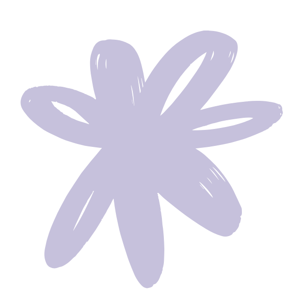 A light purple abstract flower shape
