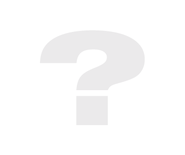 A gray question mark on a black background.