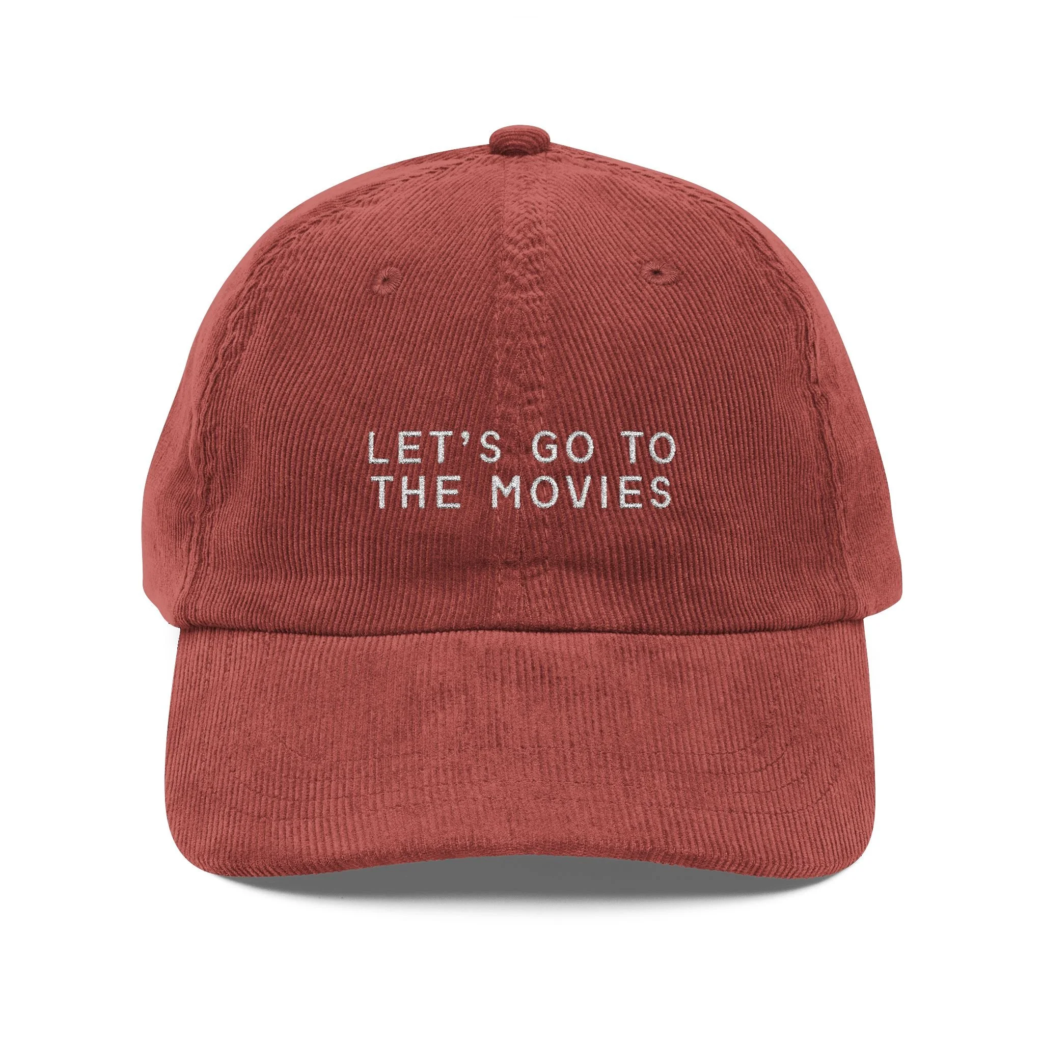 Let's Go To The Movies Corduroy Cap (Embroidery)