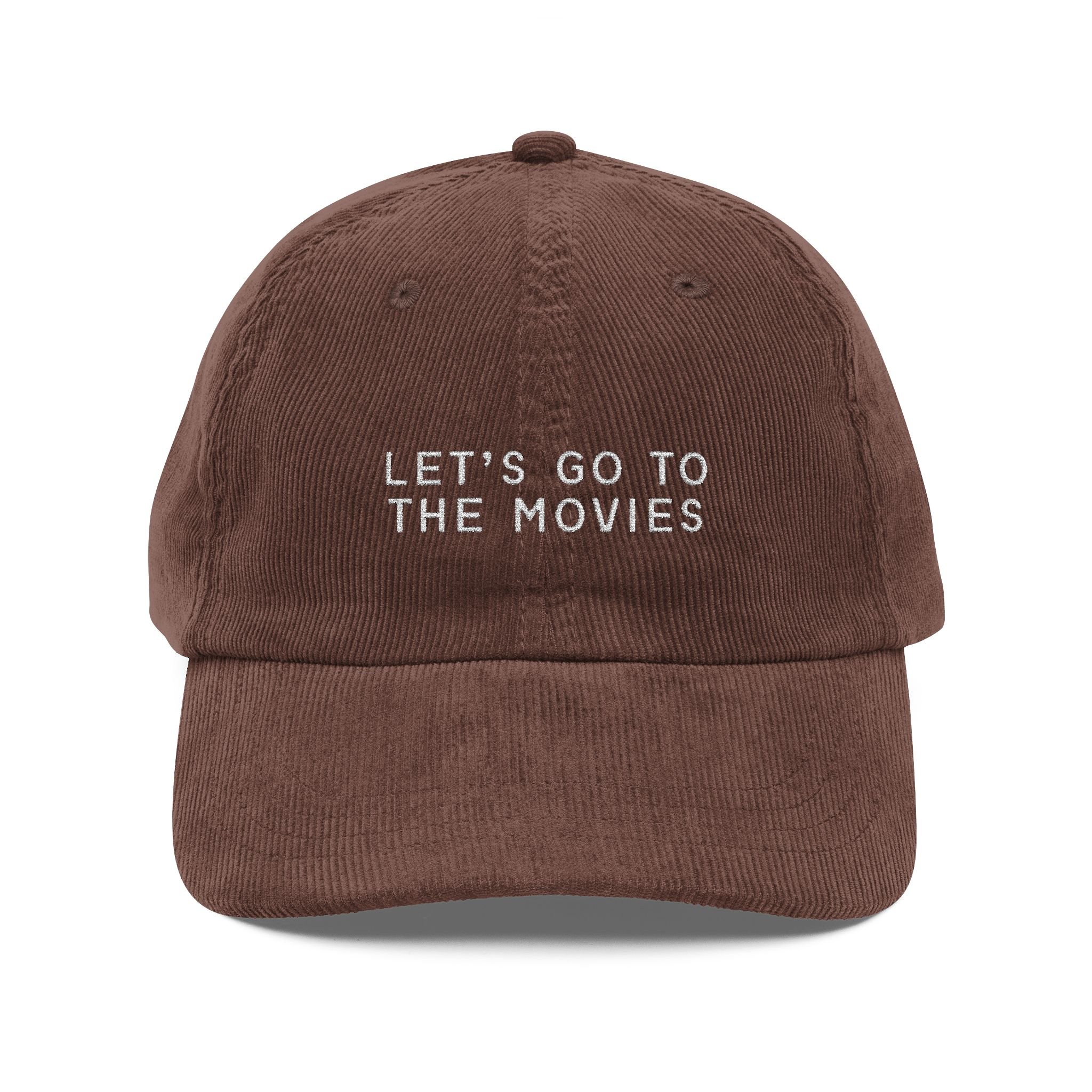 Let's Go To The Movies Corduroy Cap (Embroidery)