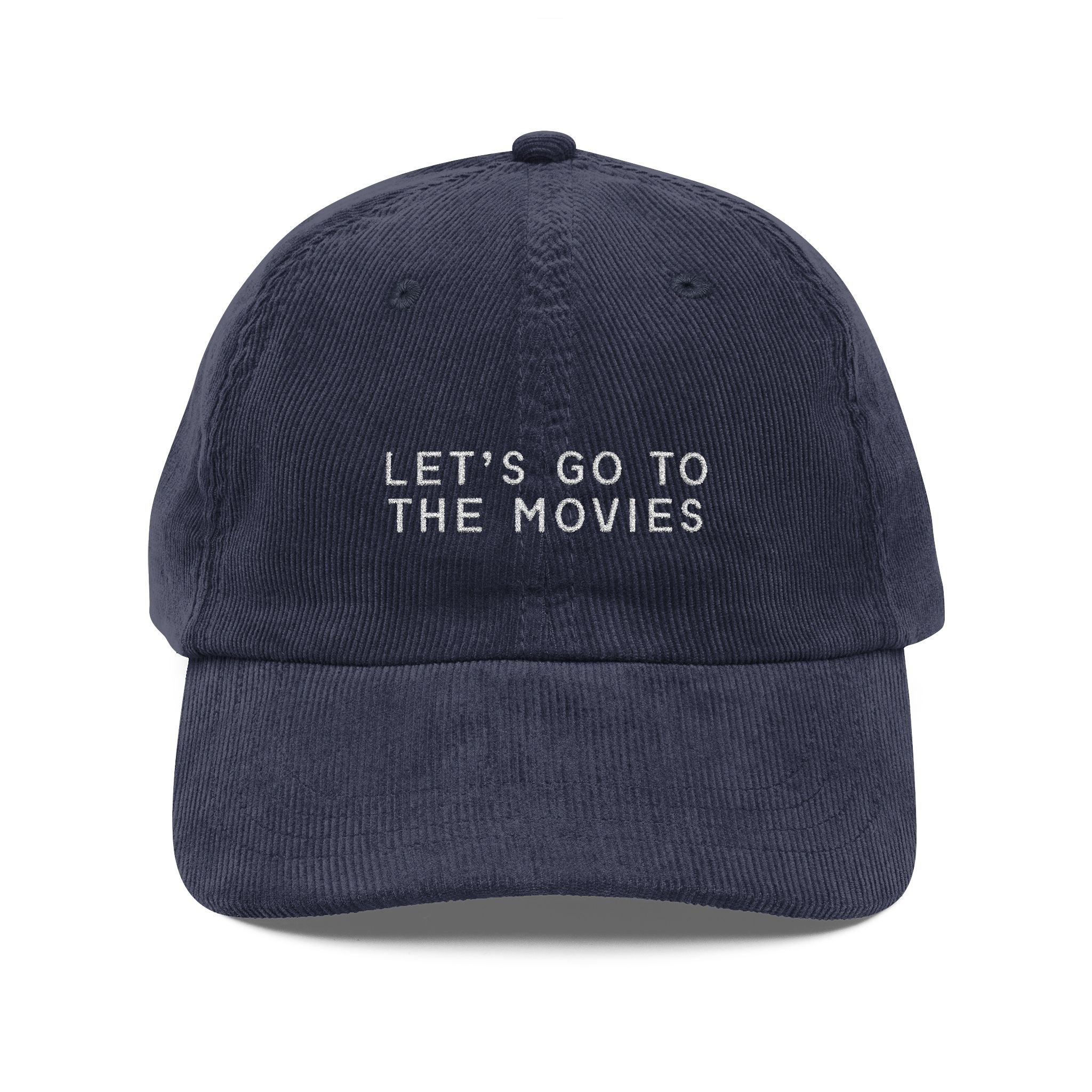 Let's Go To The Movies Corduroy Cap (Embroidery)