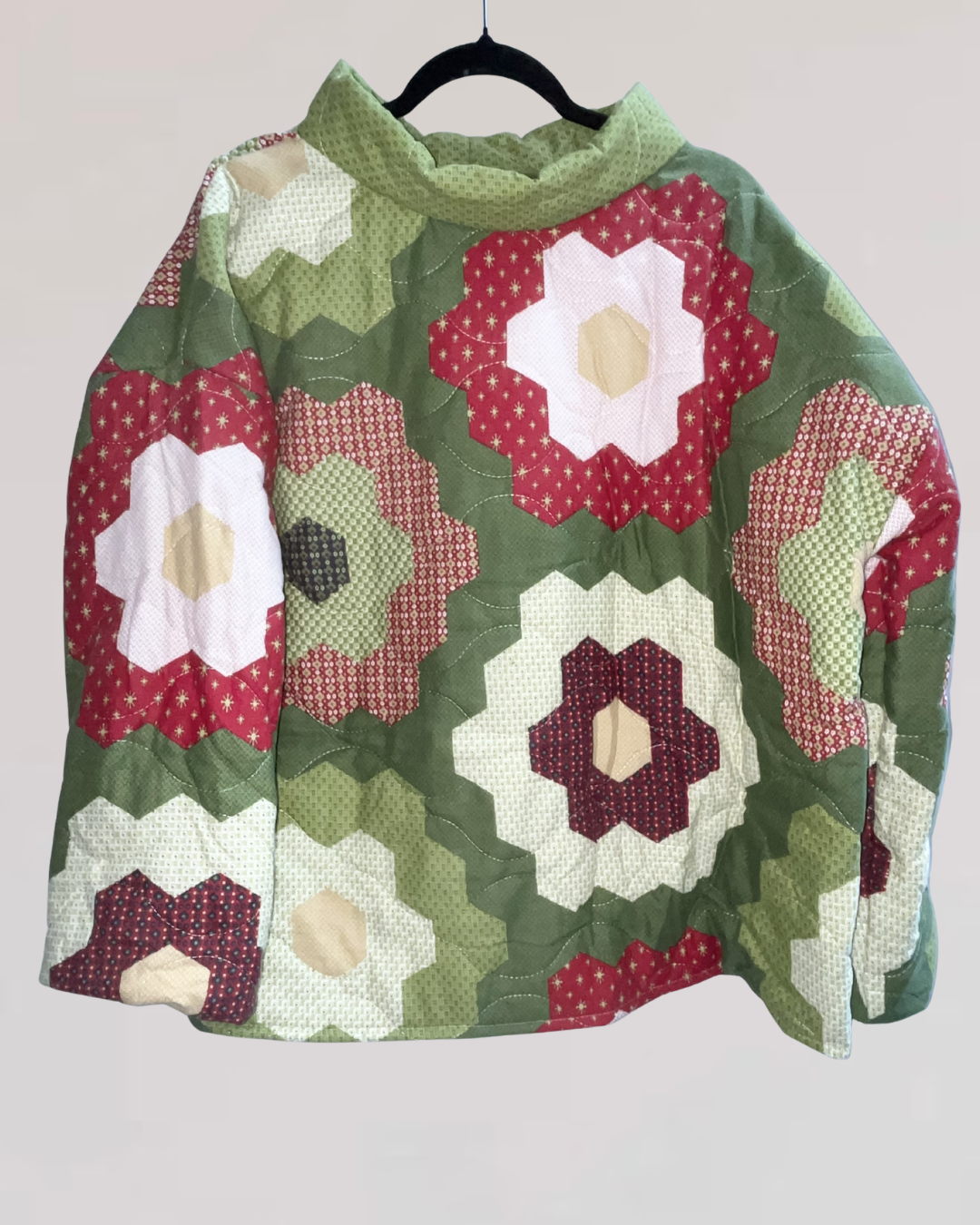 Hexie Bloom Mock Neck