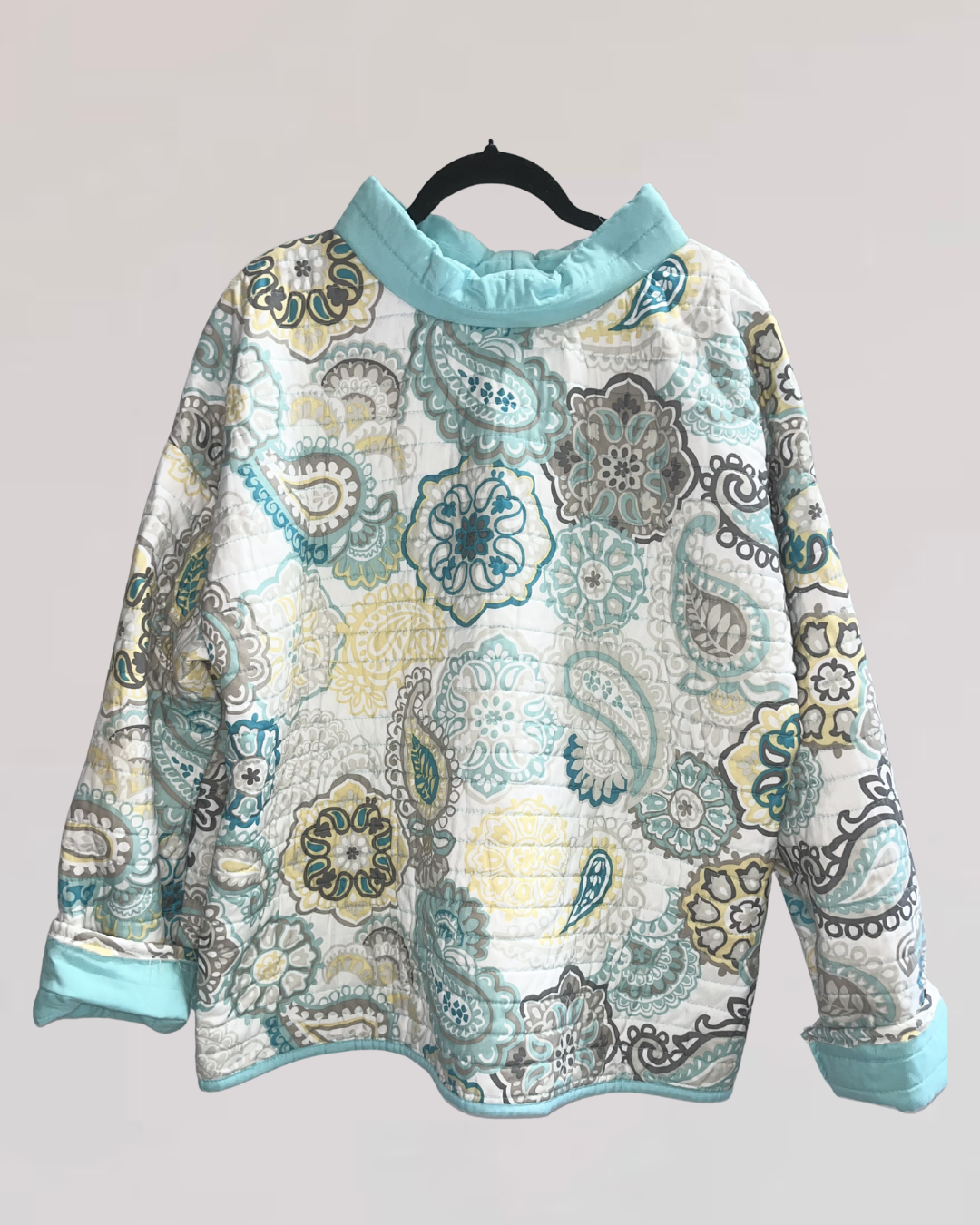 Coastal Paisley Mock Neck