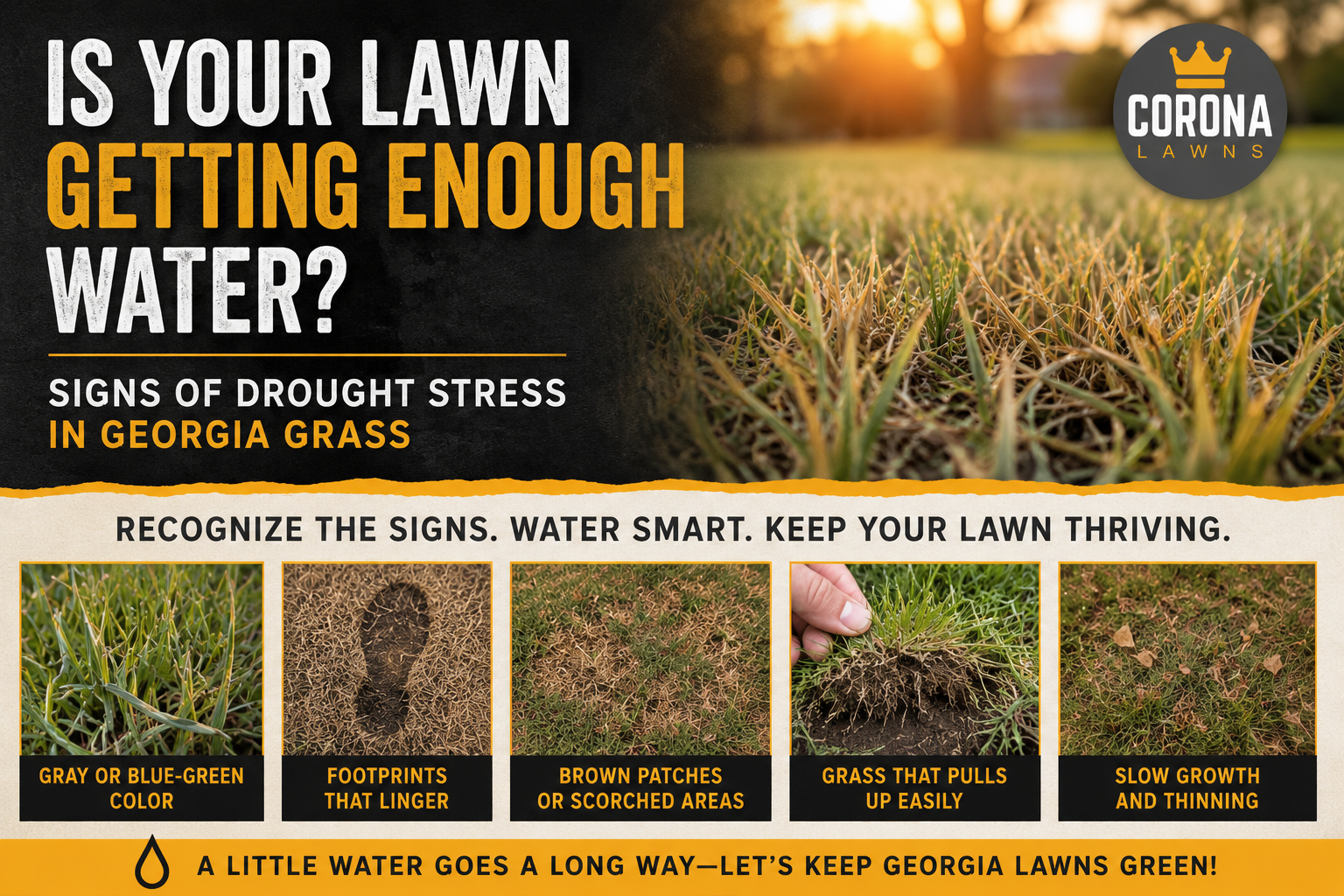 Is Your Lawn Getting Enough Water? Signs of Drought Stress in Georgia Grass