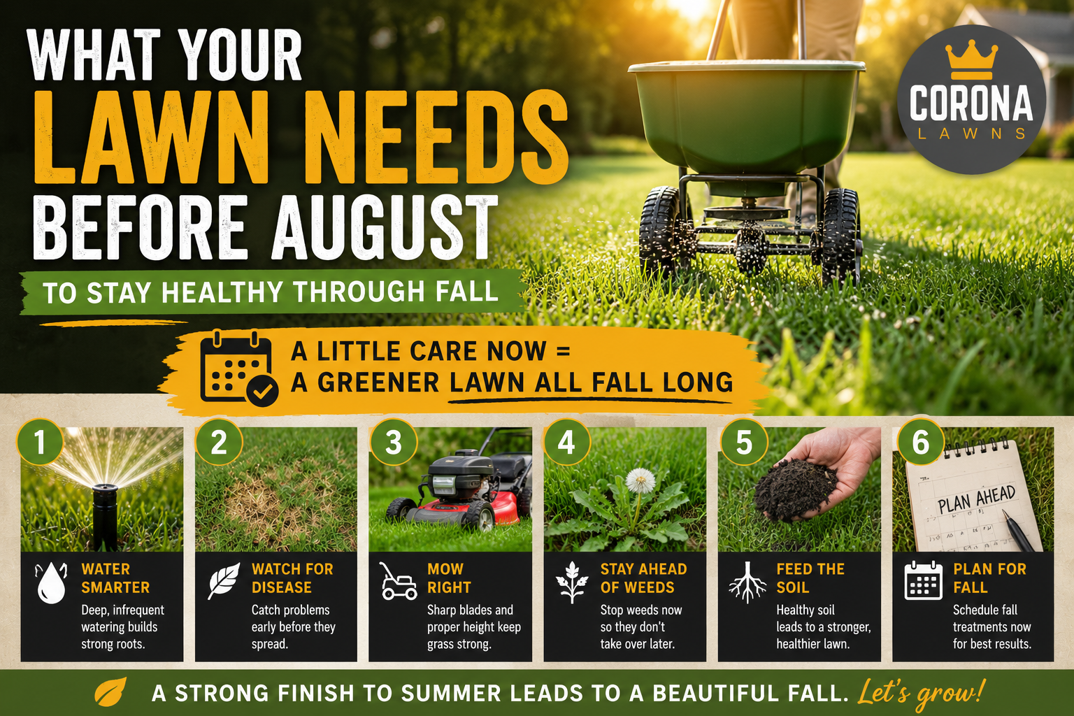 What Your Lawn Needs Before Mid-August to Stay Healthy Through Fall