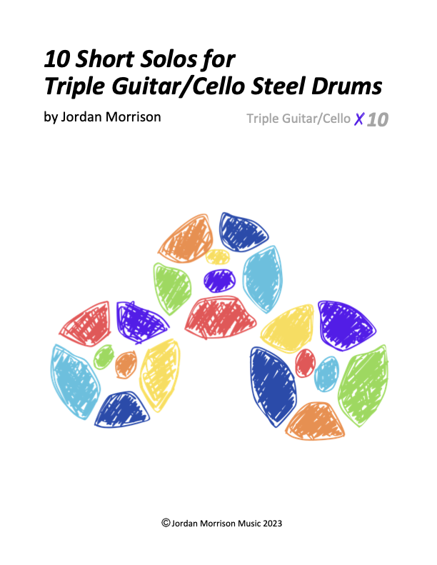 10 Short Solos for Triple Guitar:Cello Steel Drums Cover.png