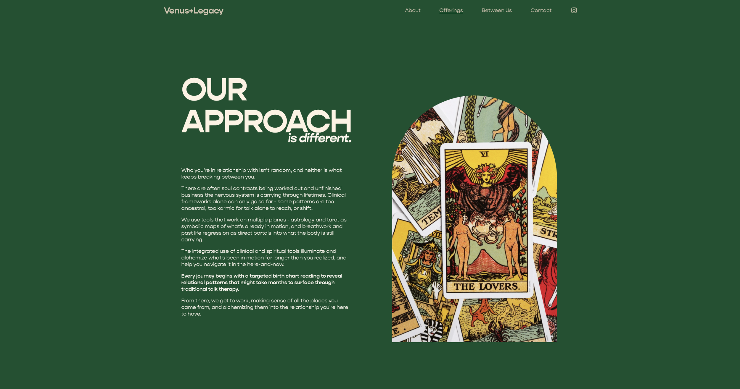 Venus+Legacy: spiritually-integrated therapy for better relationships.