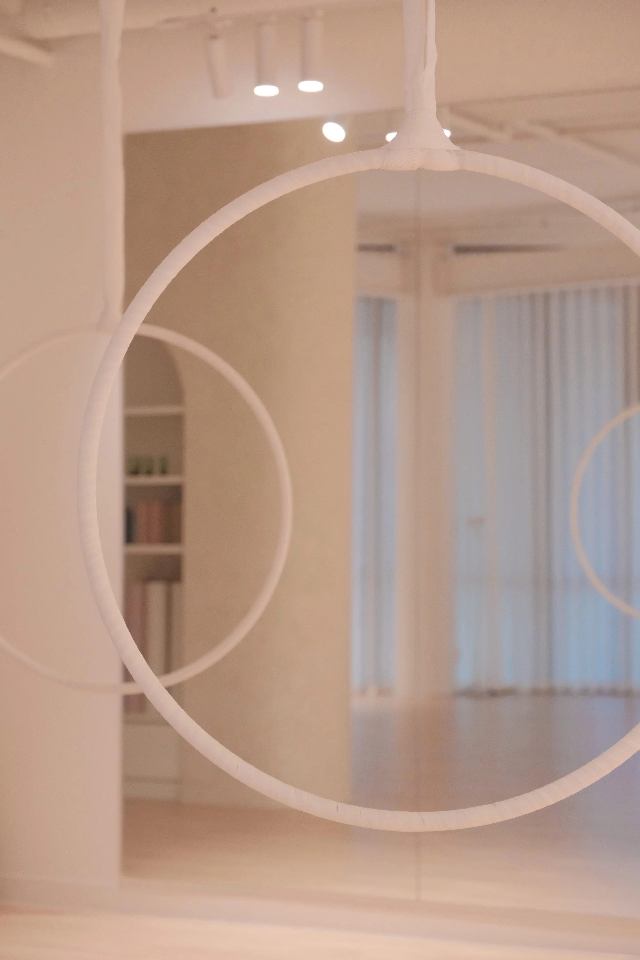 Calm and intimate aerial studio space in Melbourne CBD, ideal for movement, creativity, and practice.