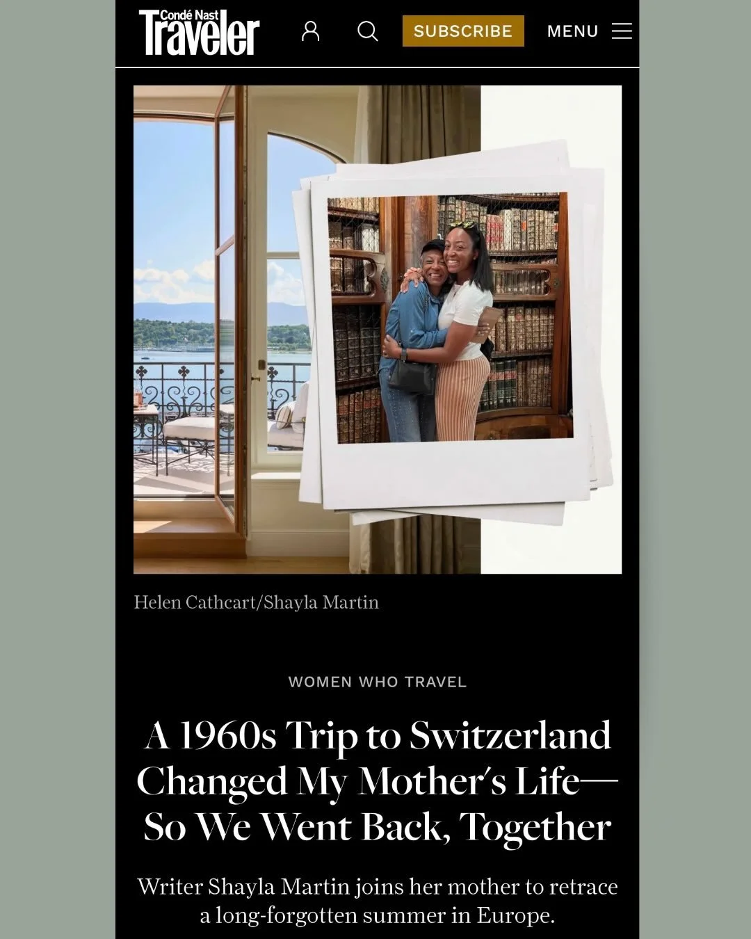 every once in a while I get the chance to write a story that reminds me of why I was put on this earth. last september I traveled with my mom to Switzerland to retrace a life-changing trip she took as a young woman. it was a trip that not only change