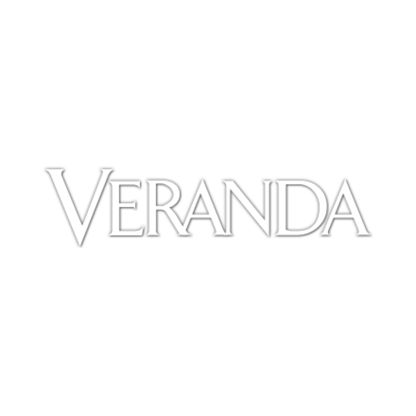 Black background with the title 'VERANDA' in stylized white font.