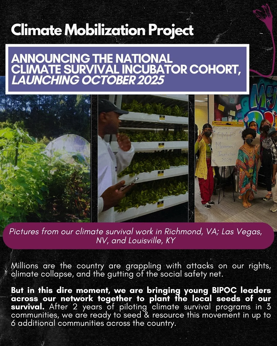 ‼️❤️&zwj;🔥 Reminder that applications for our upcoming National Climate Survival Incubator Cohort program are due at the end of this weekend on Aug 31 🌻 Make sure to apply and share with your networks this week! 

More information and application l