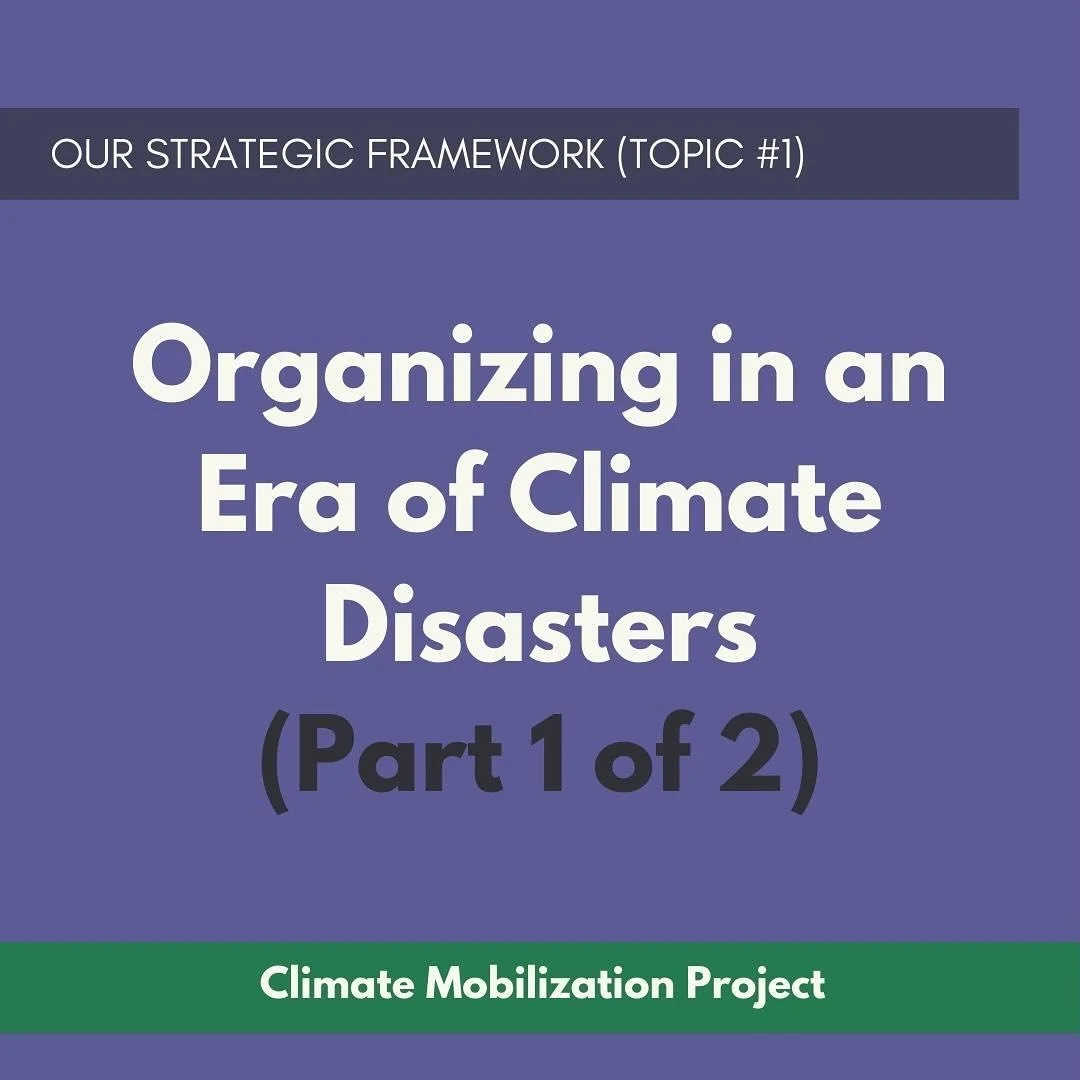 ✨Read&nbsp;about our strategy for building power in an era of climate disasters &amp; other crises.

You&rsquo;re invited to learn more at our next workshop, Tending the Seeds of Survival. Sign up today&nbsp;at the link in our bio.