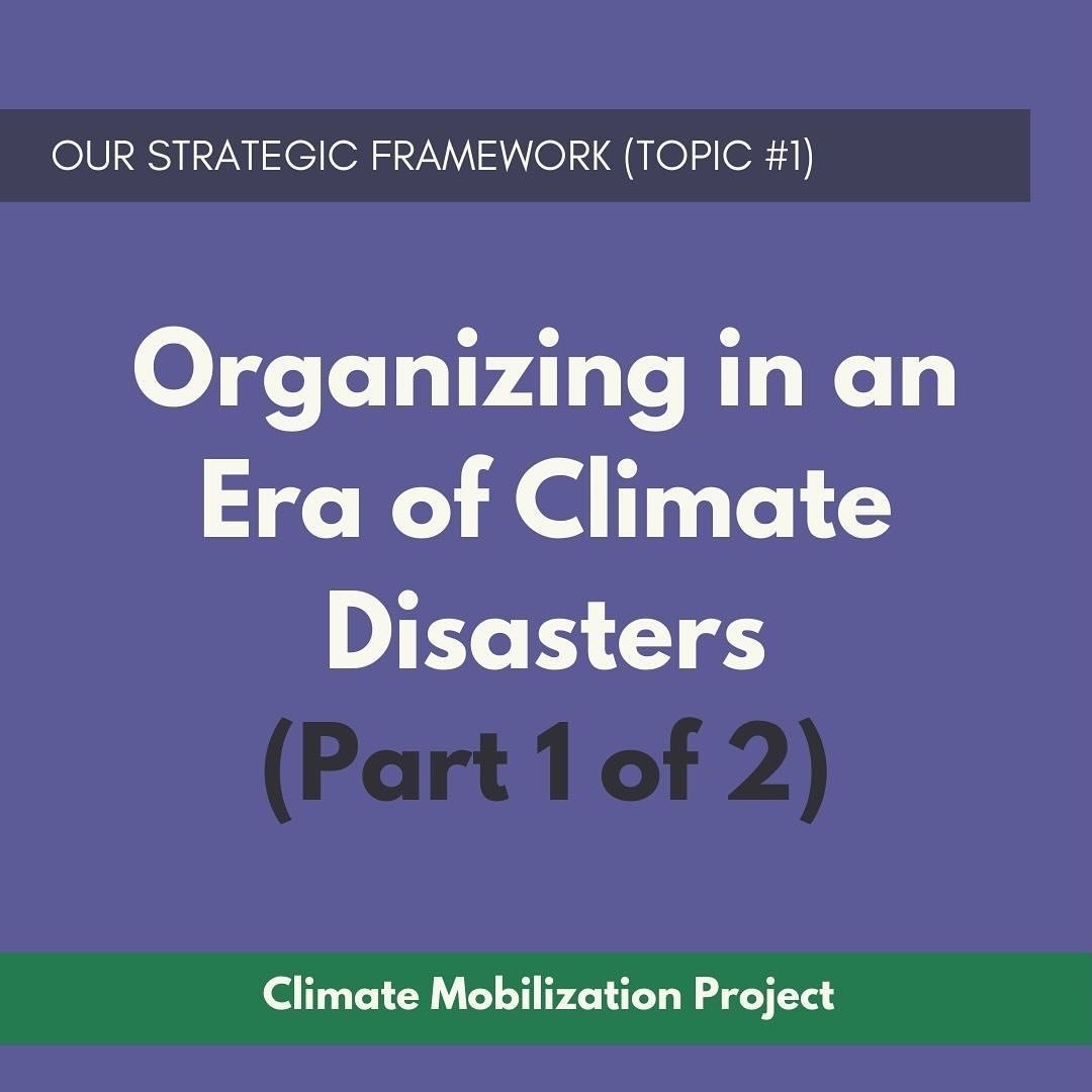 ✨Read&nbsp;about our strategy for building power in an era of climate disasters &amp; other crises.

You&rsquo;re invited to learn more at our next workshop, Tending the Seeds of Survival. Sign up today&nbsp;at the link in our bio.