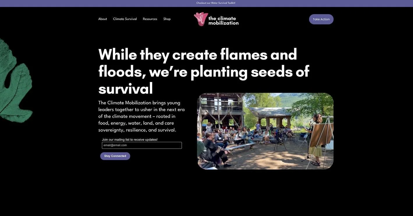 🌱 Last week, we unveiled a new logo for Climate Mobilization Project. ‼️ Today we&rsquo;re reaching out to share even bigger news &ndash;&nbsp;a new website featuring expanded learning resources and deep dives into Climate Mobilization&rsquo;s work 