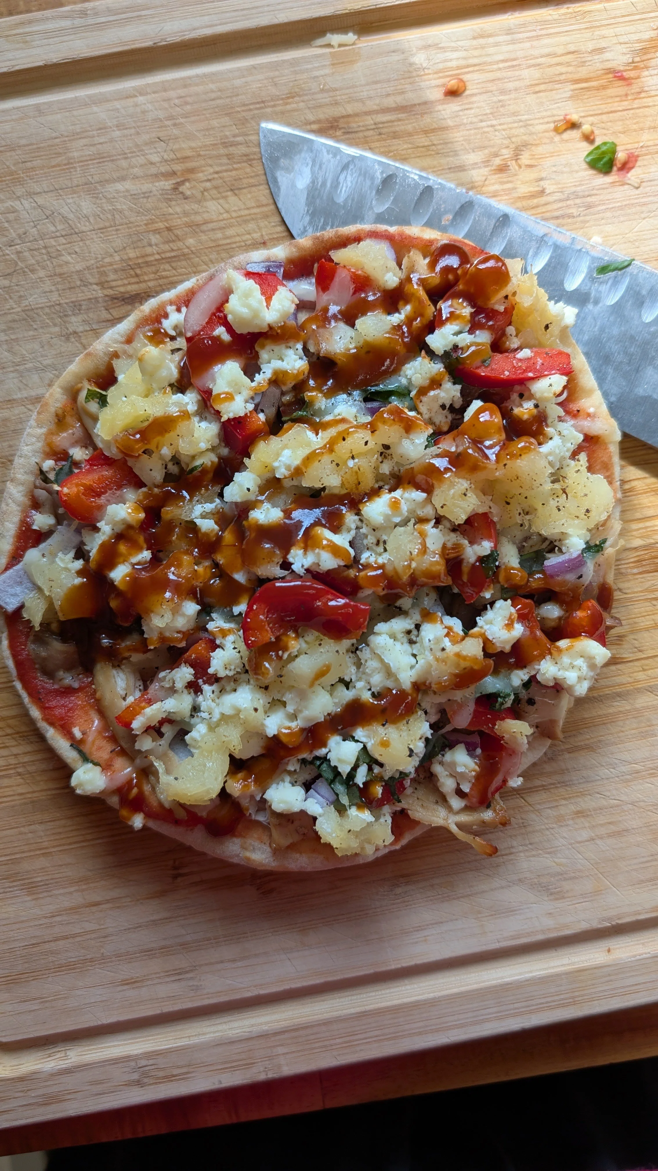 BBQ Chicken Pita Pizza