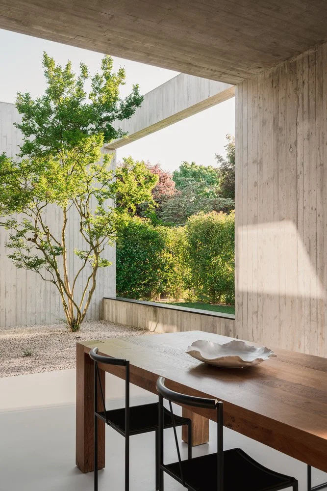 Brutalist architecture with modern interior styling