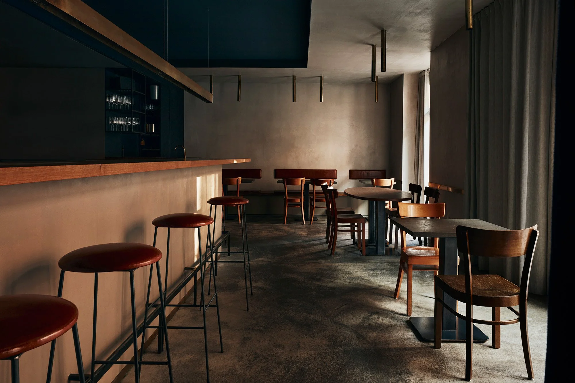 Beautiful interior of 3 Star Michelin restaurant CODA Berlin