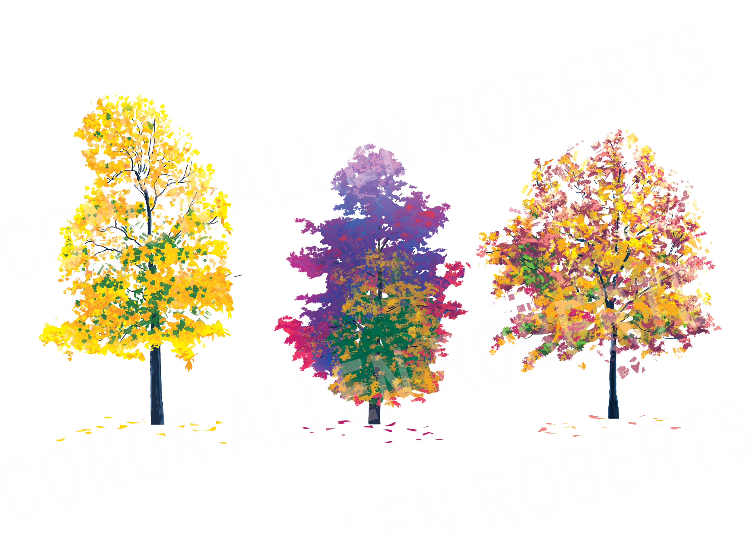 Study of Autumn Trees