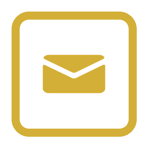 Transparent box outlined in yellow with matching envelope inside.