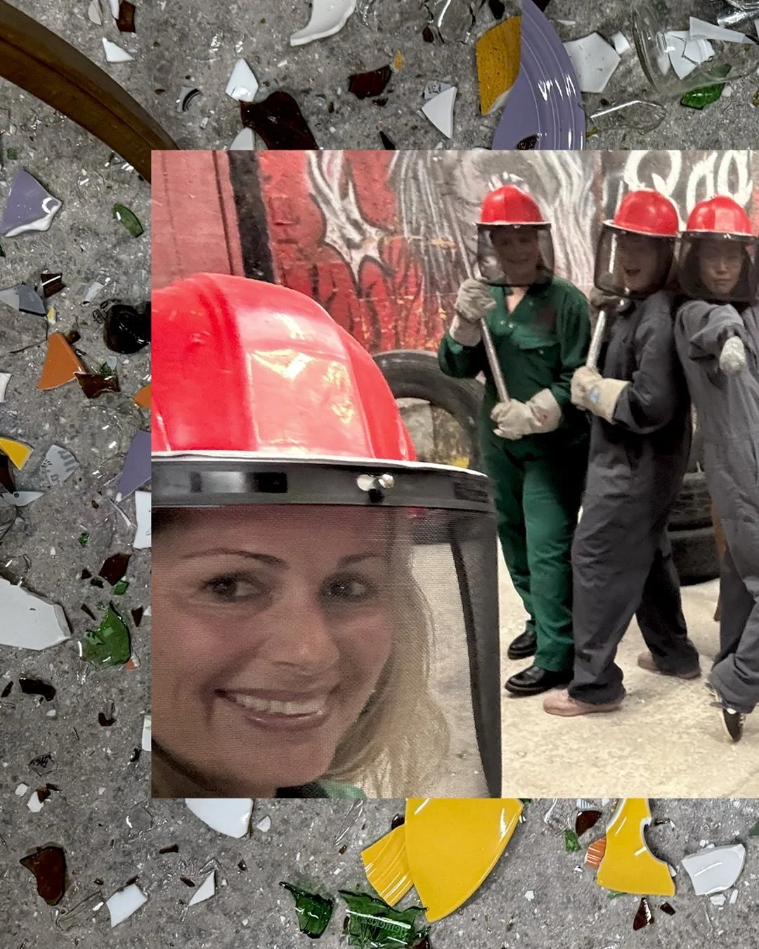 What do Girls Gone 50 do for holiday fun? Smash some stigmas of course! And some bottles, dishware and bang some tires and metal drums. 

The Grace Creative LA Team, the force behind GG50 headed to a rage room followed by dinner at a very nice restau