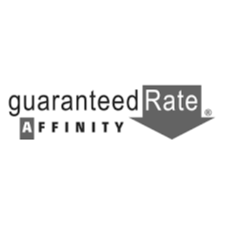 Guaranteed Rate Affinity logo with text and geometric design elements.