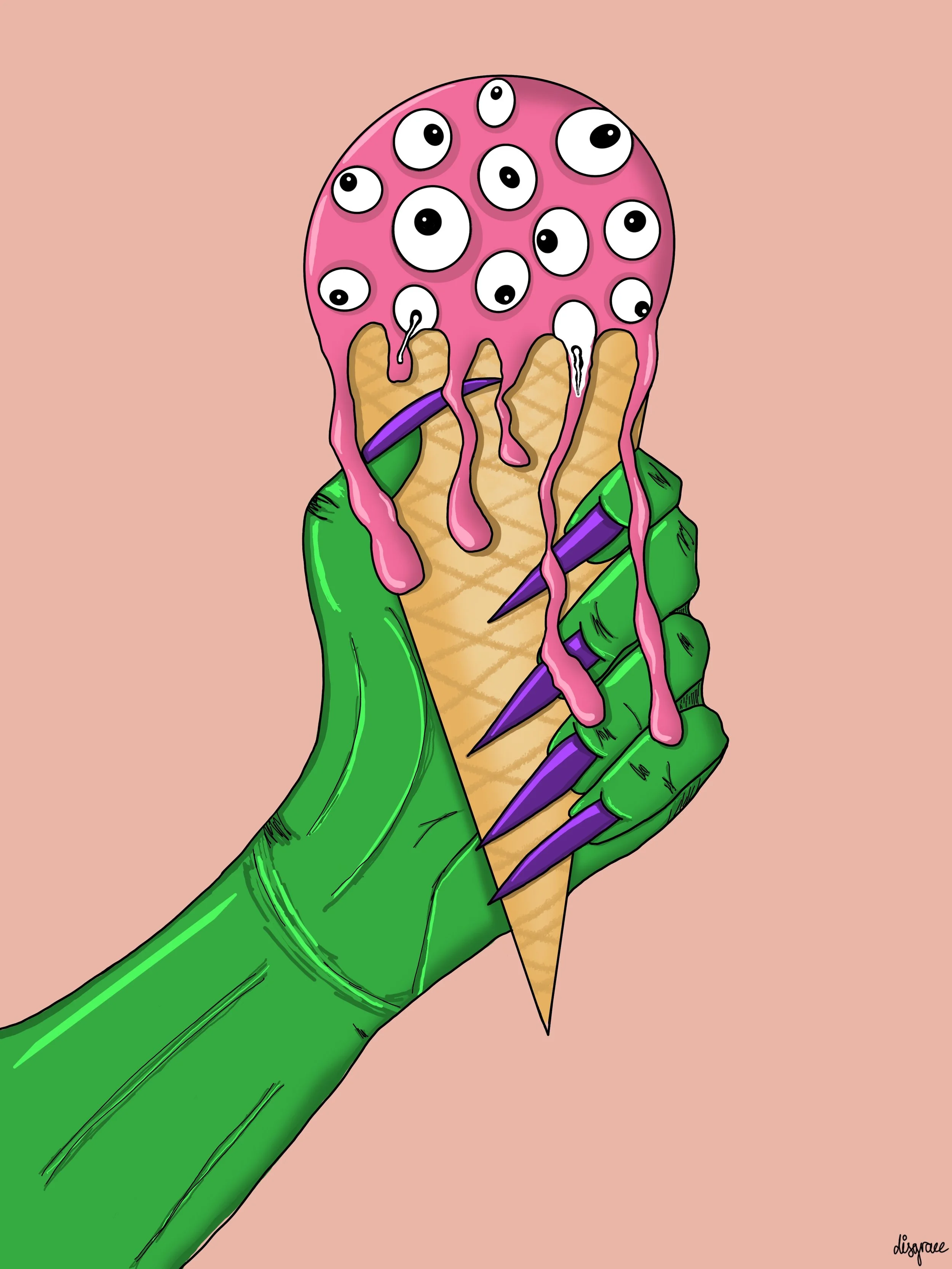 Eye Scream A4 Art Print