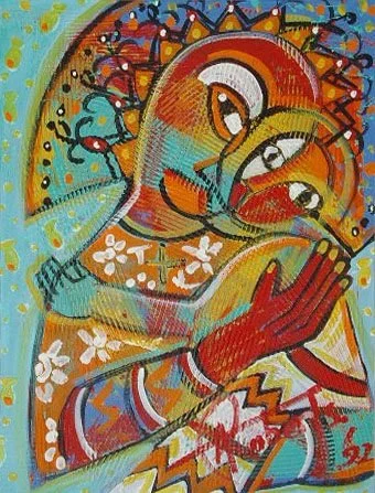 Blessed Mama (1992) by Antonius Roberts, 35" x 51"