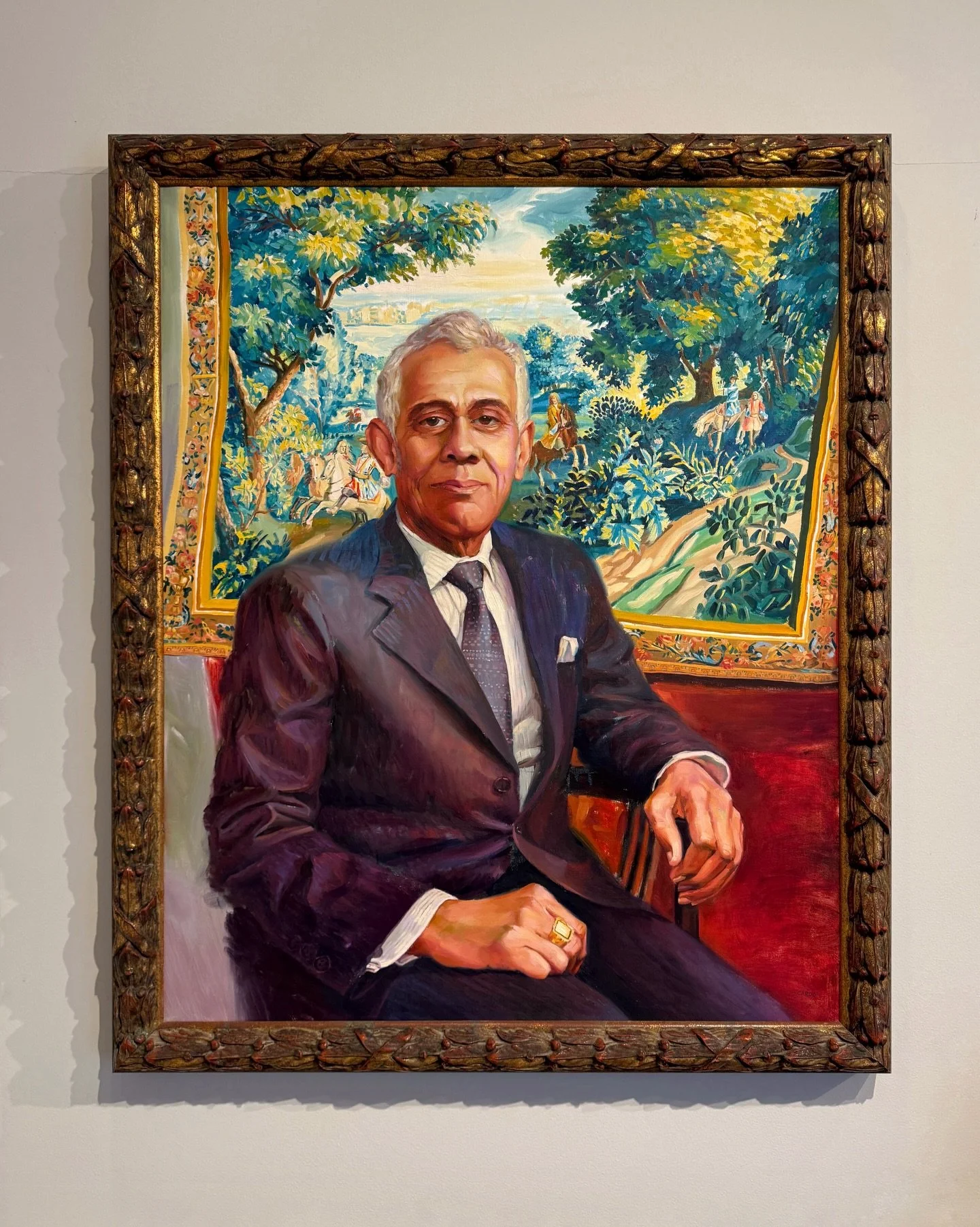 The legacy behind The V&amp;M Art Gallery 

Vincent Yelverton D&rsquo;Aguilar (1932&ndash;2008)
The &ldquo;V&rdquo; behind V&amp;M

Portrait of Vincent D&rsquo;Aguilar
Ricardo Knowles
1997
Oil on Canvas

A graduate of Queen&rsquo;s College in 1949, V