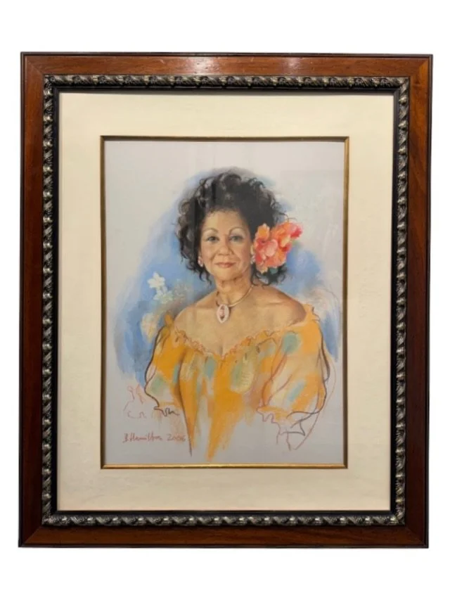 The legacy behind the V&amp;M Art Gallery Continued 

Marina D&rsquo;Aguilar (1935&ndash;2022) 
The &ldquo;M&rdquo; behind The V&amp;M

Slide 1:
Portrait of Marina D&rsquo;Aguilar
By Basia Hamilton
2006

Slide 2:
Photo of Marina and Vincent D&rsquo;A