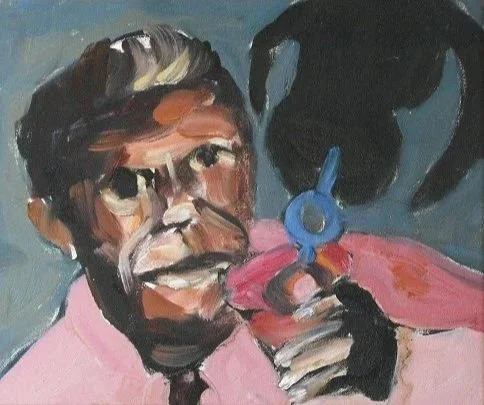 Portrait of Amos Ferguson (3 of 5) (1990) by Ricardo Knowles, 13" x 11"