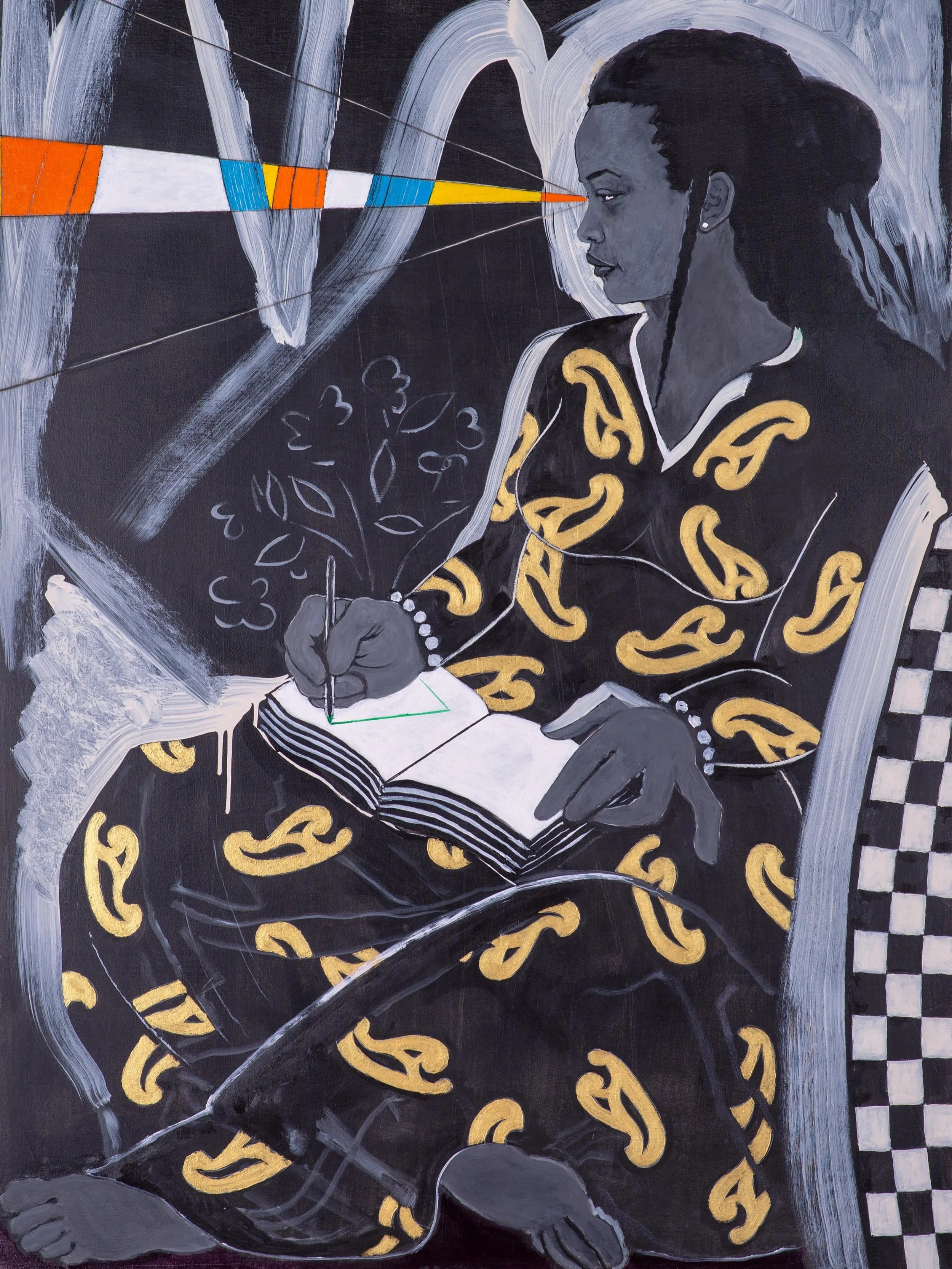 Visionary Princess with Matissian Hands, You Gotta See What it is Yer Lookin (2019) by Stan Burnside, 60" x 40"