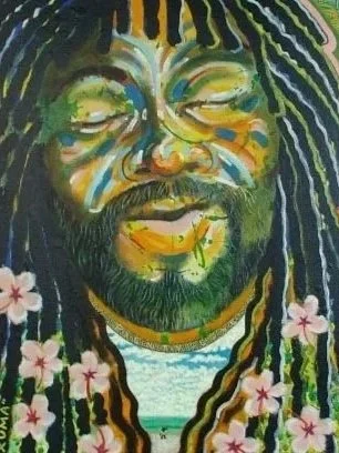 For the Memory of Exuma, Passageway to Heaven (1997) by Stan Burnside, 47" x 39"