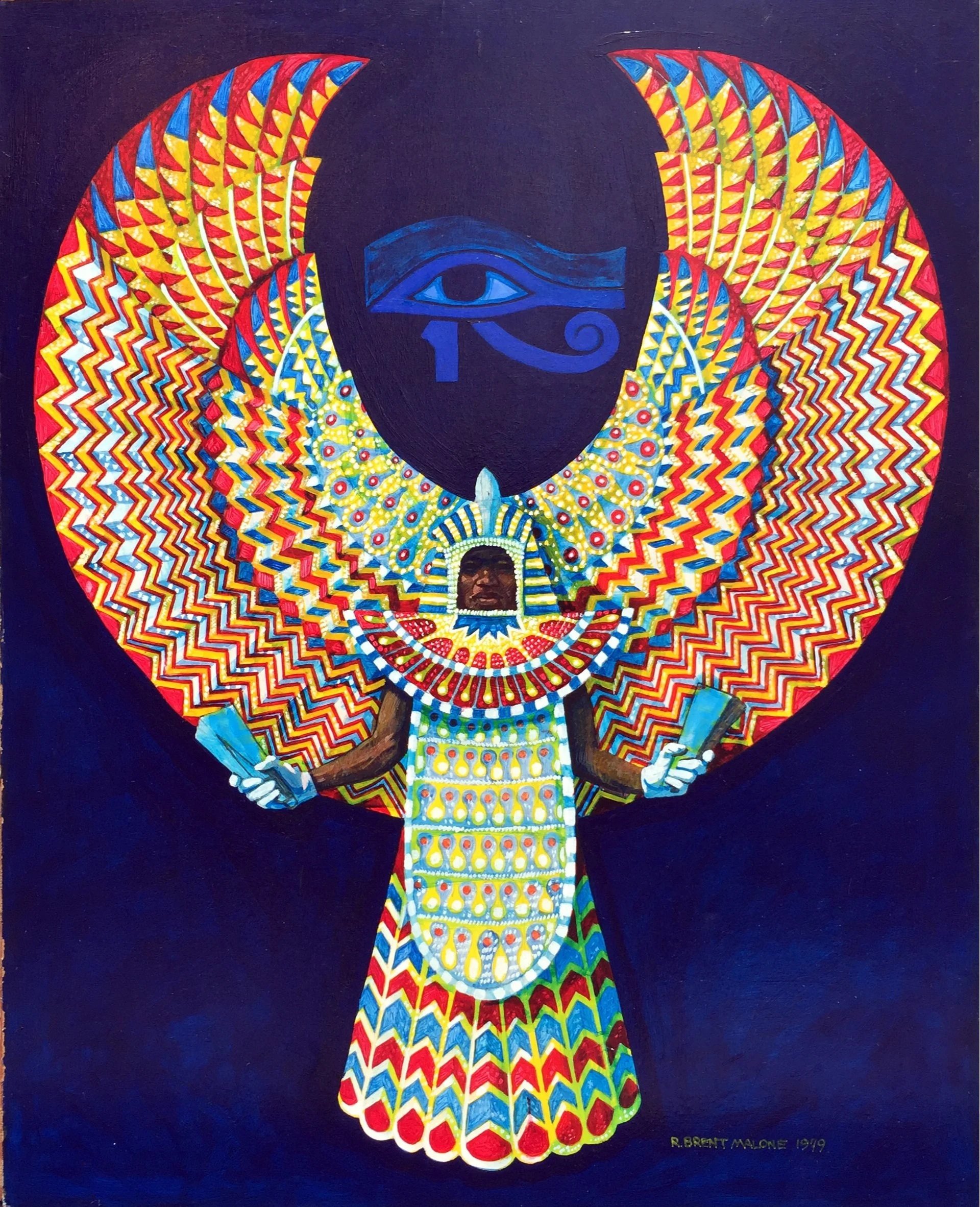 Eyes of Horus (1979) by Brent Malone, 38.5" x 34"
