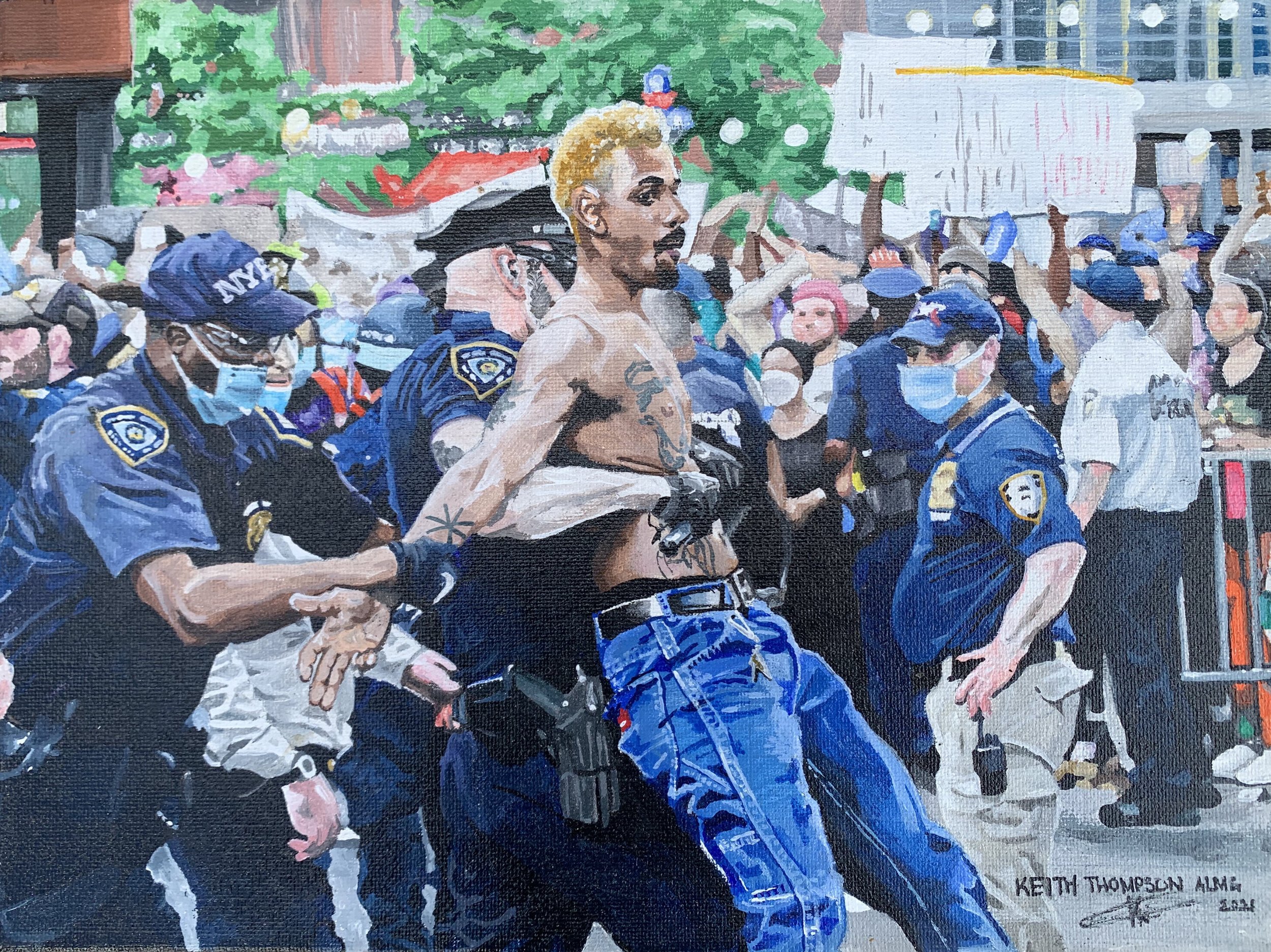 BLM V (2021) by Keith Thompson, 12" x 9"