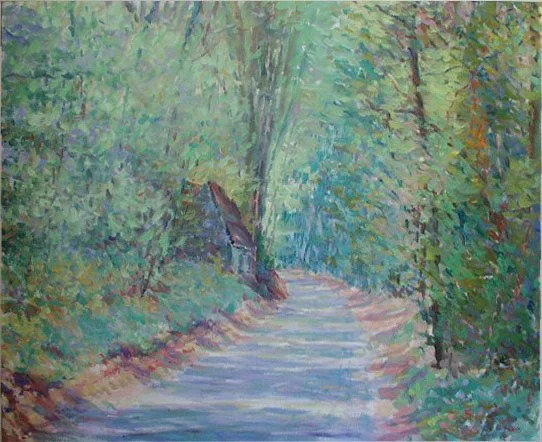 Familiar Walk (1996) by Ricardo Knowles, 39" x 31.5"