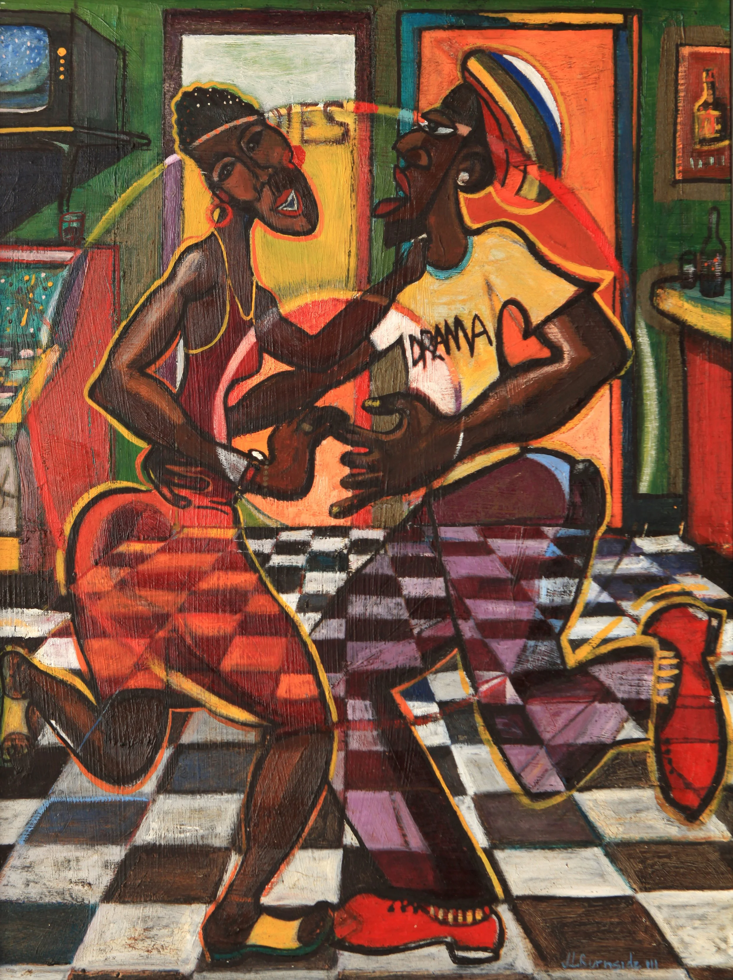 Drama in Bahama (1983) by Jackson Burnside III, 18" x 24"