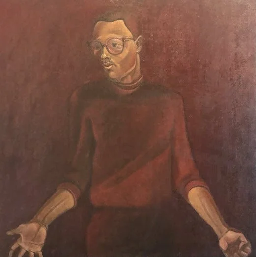 Self Portrait with Glasses (ca 1976) by Antonius Roberts, 42" x 42"
