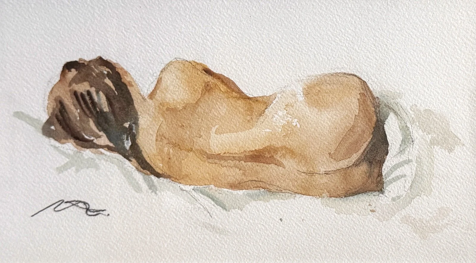 Sleeping Nudes (2014) by Malcom Rae, 5" x 11"