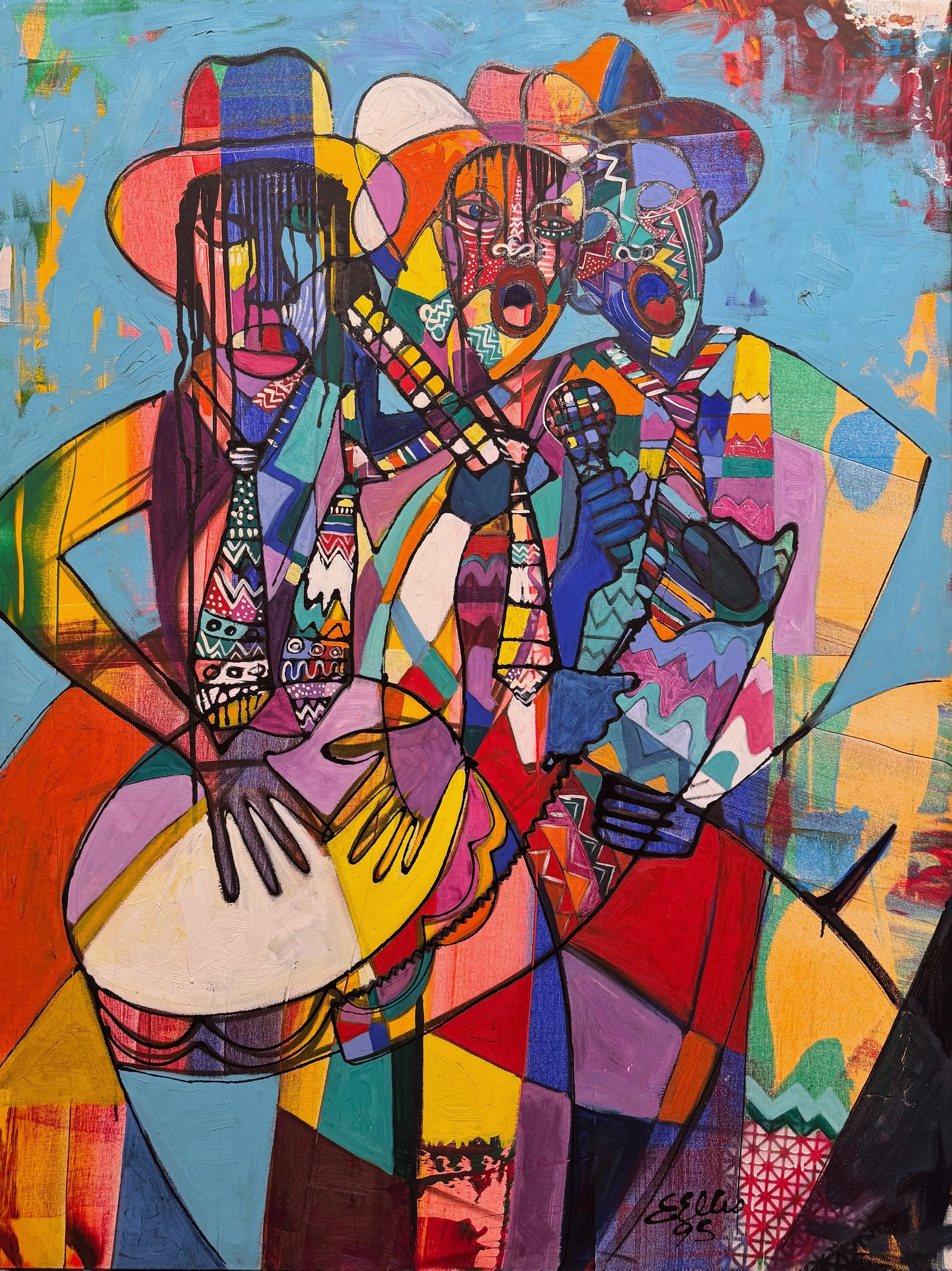 Good Ole Rake and Scrape (1995) by Eric Ellis, 37" x 49"